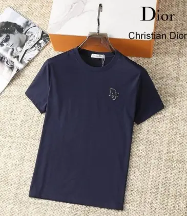 Dior T-shirts for men Solid Color Crew Neck #A46432
