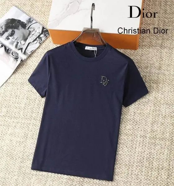 Dior T-shirts for men Solid Color Crew Neck #A46432