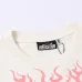 HELLSTAR White T - Shirt With Bold Flaming Graphic And Slogan Print Design #A54399