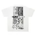 HELLSTAR White T - Shirt With Bold Flaming Graphic And Slogan Print Design #A54399