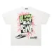 HELLSTAR White T - Shirt With Bold Flaming Graphic And Slogan Print Design #A54399