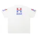HELLSTAR White T - Shirt With Retro H - Star Graphic And Distressed Print Design #A54397