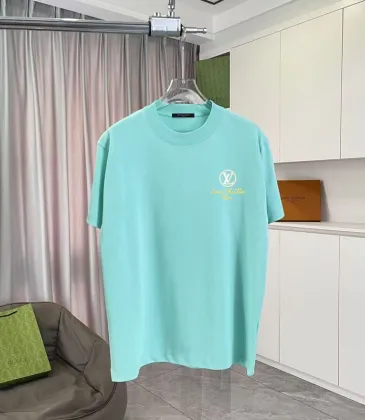 Chic Louis Vuitton T Shirt With Gold Logo And Paris Lettering For Fashionistas Black/White/Purple/Light Blue #A54352