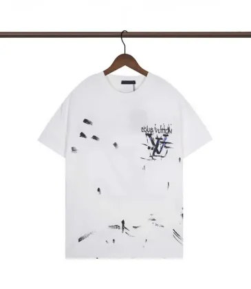 Brand L Black T Shirt with Abstract Brush Stroke Print and Artistic Logo Graphic for Men #A54255