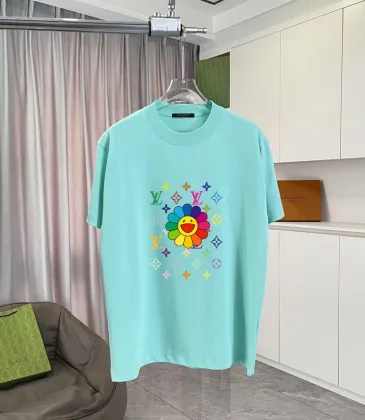 Louis Vuitton Graphic Print Cotton Comfort Casual Short-Sleeved T-Shirt #A54003