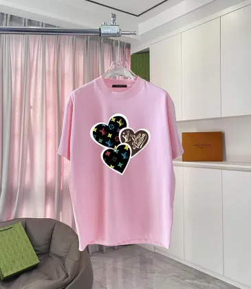 Louis Vuitton Graphic Print Cotton Comfort Casual Short-Sleeved T-Shirt #A54005