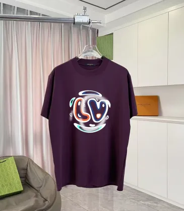 Louis Vuitton Graphic Print Cotton Comfort Casual Short-Sleeved T-Shirt #A54006