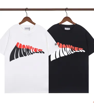Moncler T-shirts for men 270g Black/White #A53120
