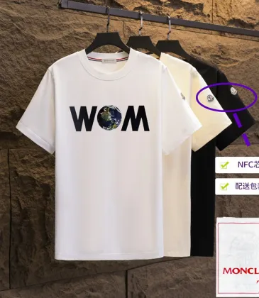 Moncler T-shirts for men 300g 100% cotton NFC chip sensor #A53033
