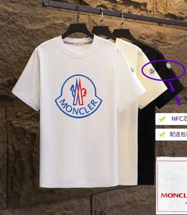 Moncler T-shirts for men Black/White Weight 300g 100% cotton #A53012