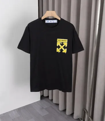 OFF WHITE T-Shirts for MEN Letter logo print 260g Black/White #A53799