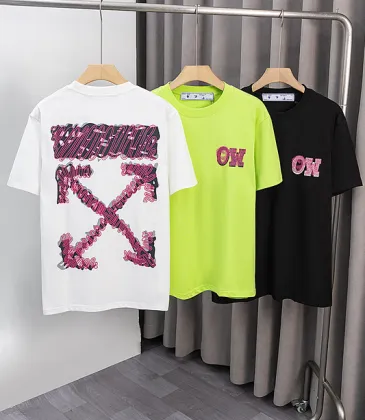 OFF WHITE T-Shirts for MEN Letter logo print 260g Black/White #A53802