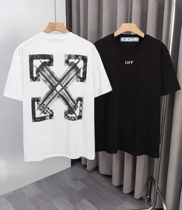 OFF WHITE T-Shirts for MEN Letter logo print 260g Black/White #A53805