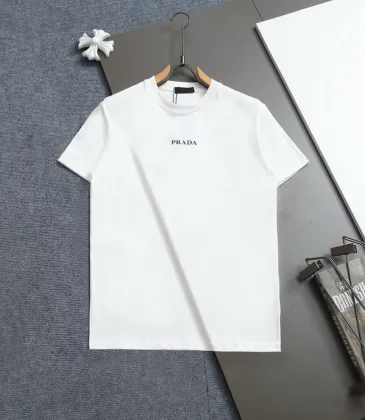 Prada T-Shirts for Men 300g Black/White 100% Cotton #A53049