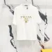 Prada T-Shirts for Men 320g Black/White Classic logo embroidery #A53047