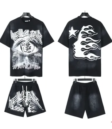 Hellstar Tracksuits star Eye of Wisdom Logo tee cotton short #A53809