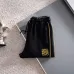 Loewe Inspired Black Tracksuit Set with Gold Accents #A54388