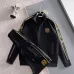 Loewe Inspired Black Tracksuit Set with Gold Accents #A54388
