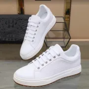 Boss Style White Low Top Leather Sneakers for Elevated Casual Fashion Looks #99903757