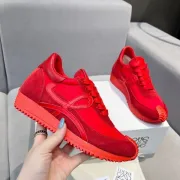 Vibrant Red Loewe Sneakers With Signature Bow Design And Bold Sporty Appeal Unisex Shoes #A30335