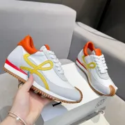 Vibrant Loewe Sneakers With White Base Colorful Accents And Signature Bow Design Unisex Shoes #A30345