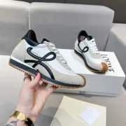 Chic Loewe Sneakers With Contrast Black Accents And Unique Ribbon Inspired Design Unisex Shoes #A30350