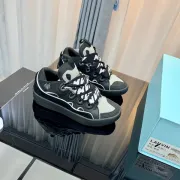 Stylish Black And White Lanvin Sneakers With Unique Lacing And Trendy Design Unisex Shoes #A30447