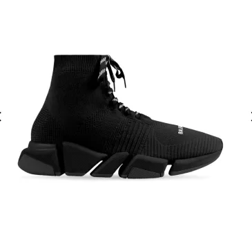 Balenciaga socks shoes Unisex Black/Green/Light Brown #999935494