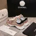 Chanel Metallic Pink Rose Gold Sneakers #A54345