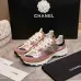 Chanel Metallic Pink Rose Gold Sneakers #A54345