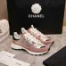 Chanel Metallic Pink Rose Gold Sneakers #A54345
