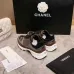 Chanel Metallic Silver Brown Sneakers #A54346