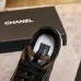 Chanel Metallic Silver Brown Sneakers #A54346