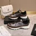Chanel Metallic Silver Brown Sneakers #A54346