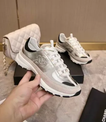 Chanel Silver Tone Couples Sneakers #A54342
