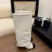 Chanel Knee - High Boots: Diverse Textures, Gold Chains, a Showcase of Luxe Creativity #A54193