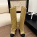 Chanel Knee - High Boots: Diverse Textures, Gold Chains, a Showcase of Luxe Creativity #A54193