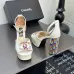Chanel high-heeled sandals, sheepskin, heel height: 11cm #A53217
