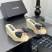 Chanel shoes for Women Sheepskin upper wedge sandals #A53212