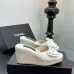 Chanel shoes for Women Sheepskin upper wedge sandals #A53212