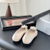 Chanel Light Brown Leather CC Camellia Ballet Flats Heel height:1.5cm #A53192