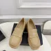 Chanel shoes for Women Chanel Leather Loafers: Timeless Style with Iconic Gold CC Logo White/Black/Brown #A54192
