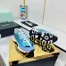 Chanel Denim Suede Calfskin Neon Orange CC Logo Trainers #A53211