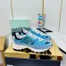 Chanel Denim Suede Calfskin Neon Orange CC Logo Trainers #A53211