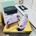 Chanel Denim Suede Calfskin Neon Orange CC Logo Trainers #A53211