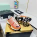 Chanel Denim Suede Calfskin Neon Orange CC Logo Trainers #A53211