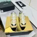 Chanel Denim Suede Calfskin Neon Orange CC Logo Trainers #A53211