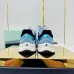 Chanel Denim Suede Calfskin Neon Orange CC Logo Trainers #A53211
