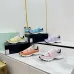 Chanel Denim Suede Calfskin Neon Orange CC Logo Trainers #A53211