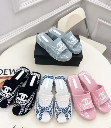 Chanel shoes for Women's Chanel slippers Flat Sandals for women Heel height:4.5cm Black/Pink #A54176